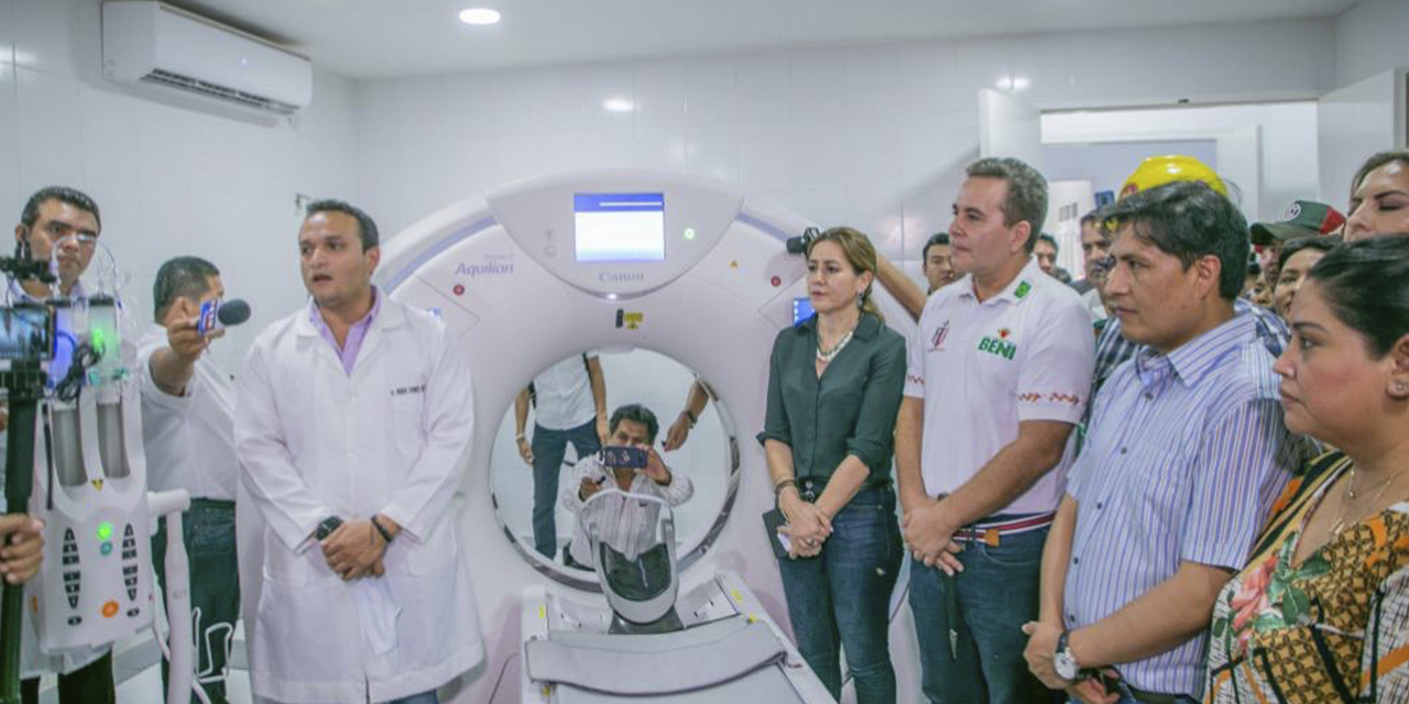 El moderno Tomógrafo Axial Computarizado que cubrirá las necesidades de los pacientes del departamento de Beni. | Foto: Ministerio de Salud