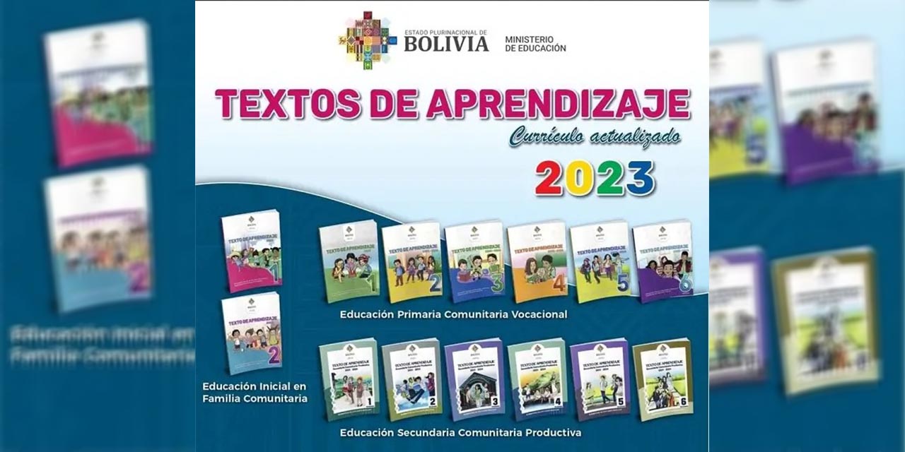 Los libros que contienen la malla curricular actualizada. | Foto: Ministerio de Educación