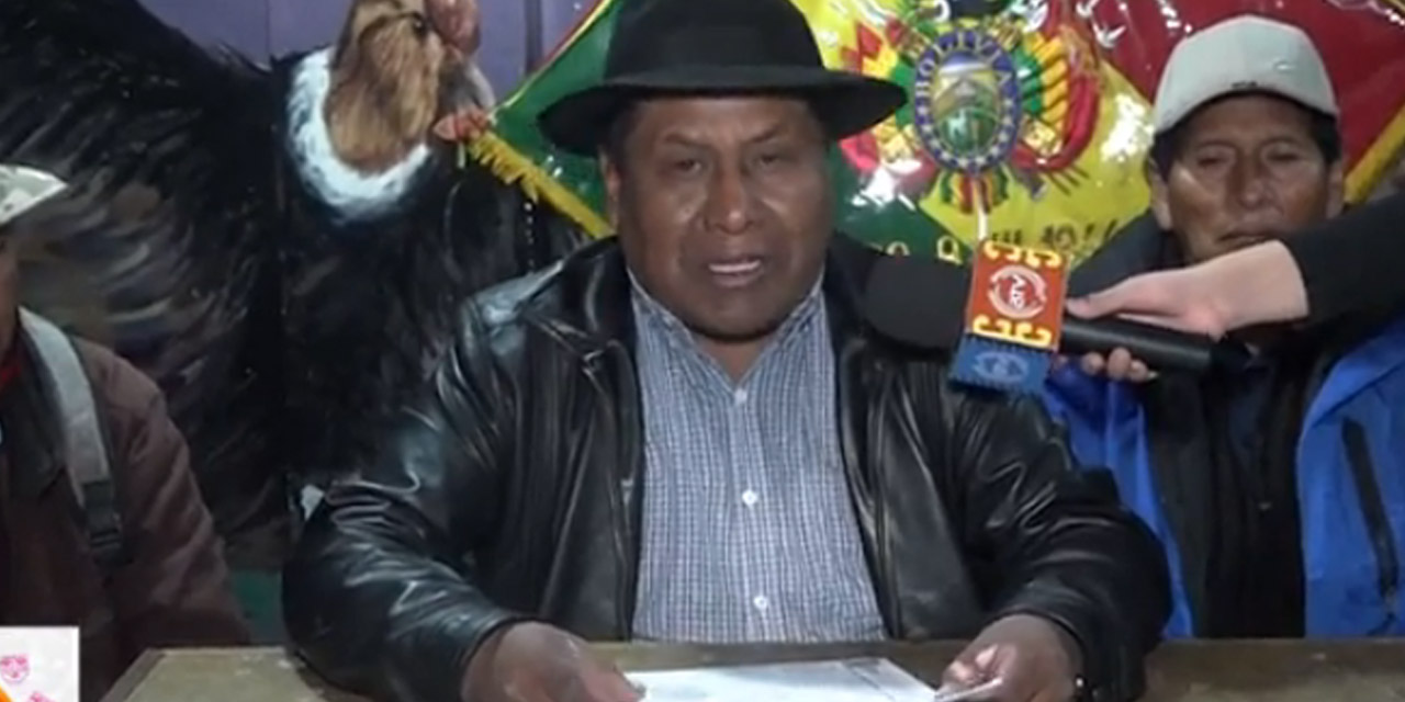 El presidente de la Fejuve El Alto. Foto. BTV