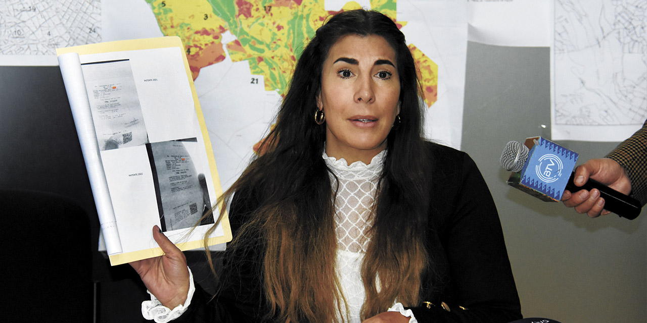 La vicepresidenta del Concejo Municipal de La Paz, Roxana Pérez Del Castillo.