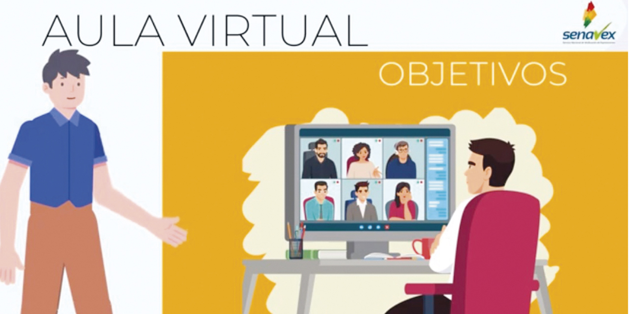 El campus virtual está habilitado en la página web de Senavex. | Foto: Captura