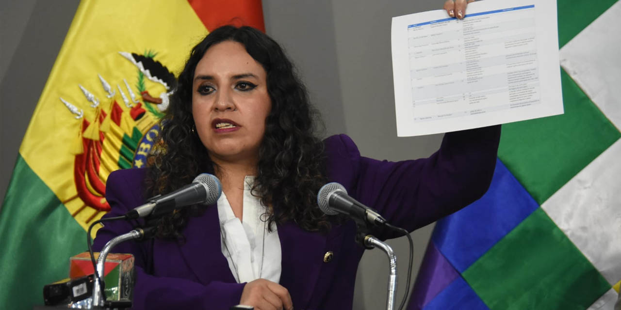 La ministra de Salud, María Renée Castro, en conferencia de prensa. | Foto: Gonzalo Jallasi