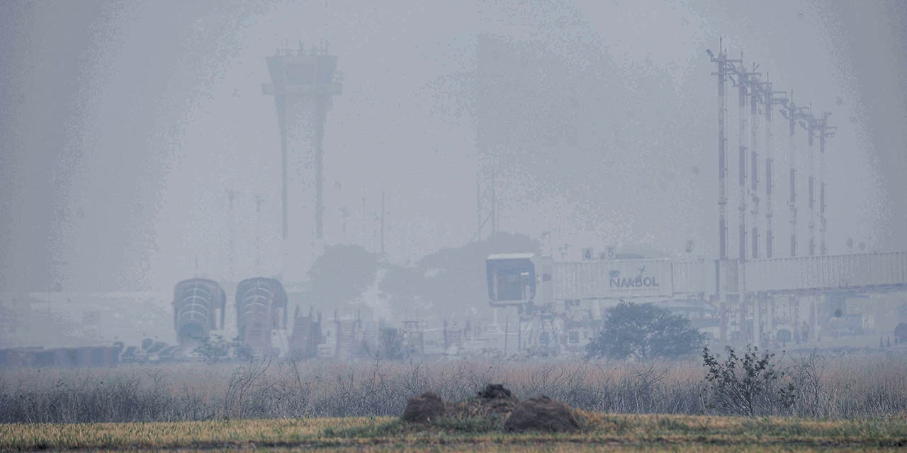 Santa Cruz de la Sierra, cubierta por le humo.  | Foto: APG