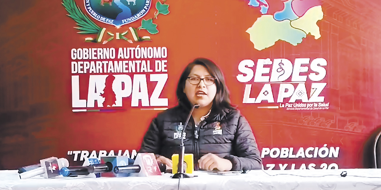 La jefa de la Unidad de Epidemiología, Gabriela Mamani.  | Foto: Captura