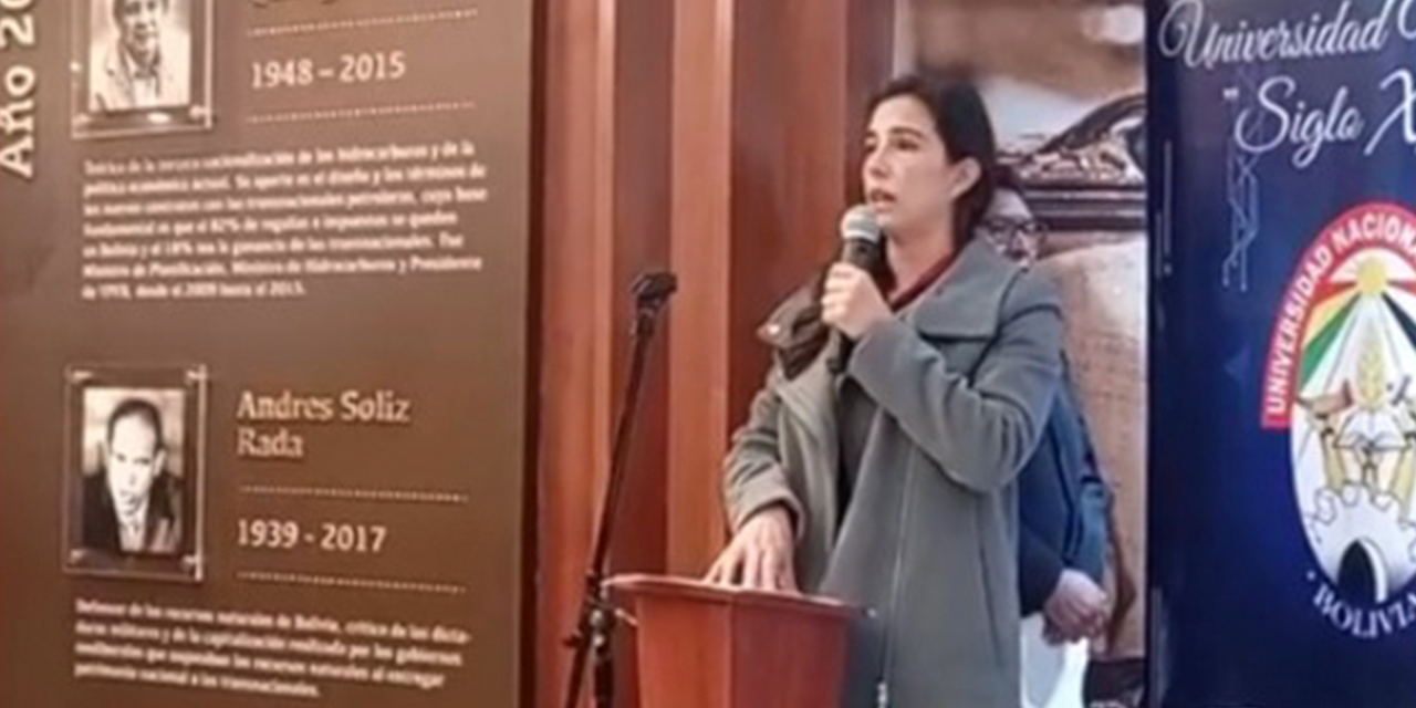 La directora de la ABEN, Hortensia Jiménez, durante el evento. Foto: RRSS