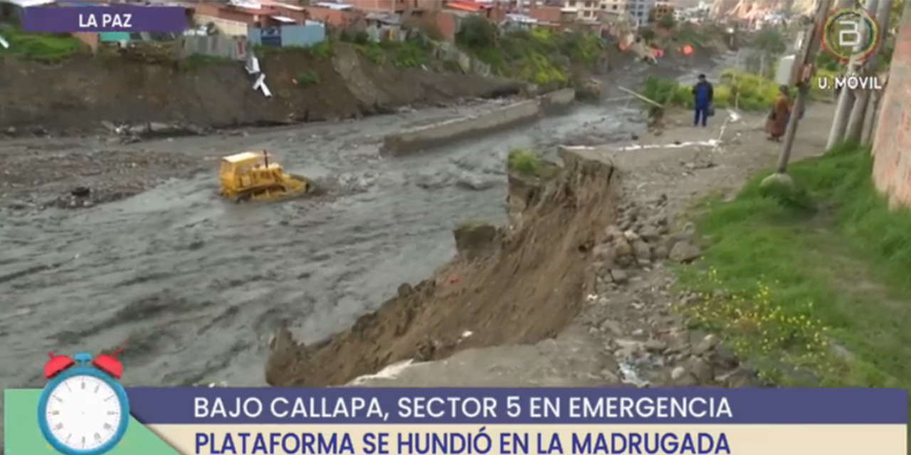Vecinos de Bajo Callapa denuncian desplome de plataforma y falta de atención del alcalde Arias
