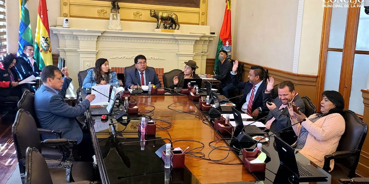 El Concejo Municipal de La Paz durante una sesión.  | Foto: Concejo Municipal