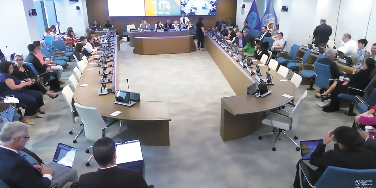 Delegados del Comité Ejecutivo de la OPS durante la sesión, en Estados Unidos.  | Foto: MSyD