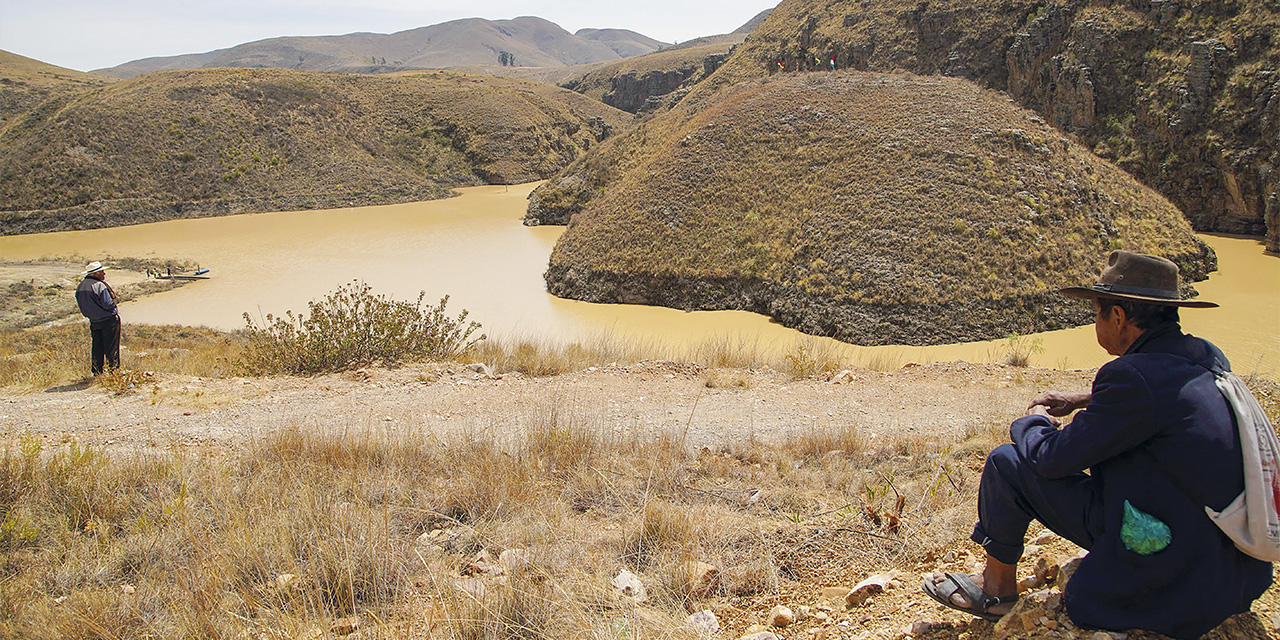 Represa construida por el gobierno de Luis Arce en Chuquisaca. | Foto: Archivo Presidencia