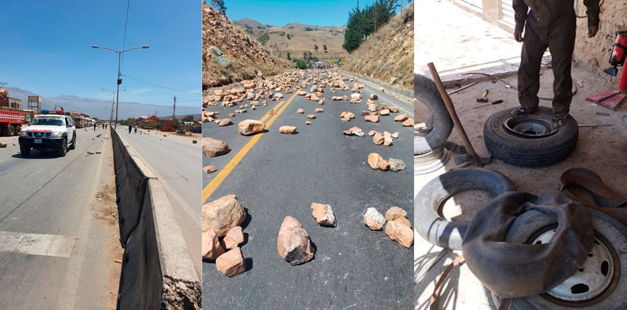 Las ambulancia deban sortear avenidas llenas de piedras para que los médicos puedan atender a la población. Foto: MSyD
