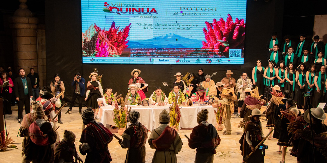 Acto de inauguración del Congreso Mundial de la Quinua. (Foto: MDRYT)