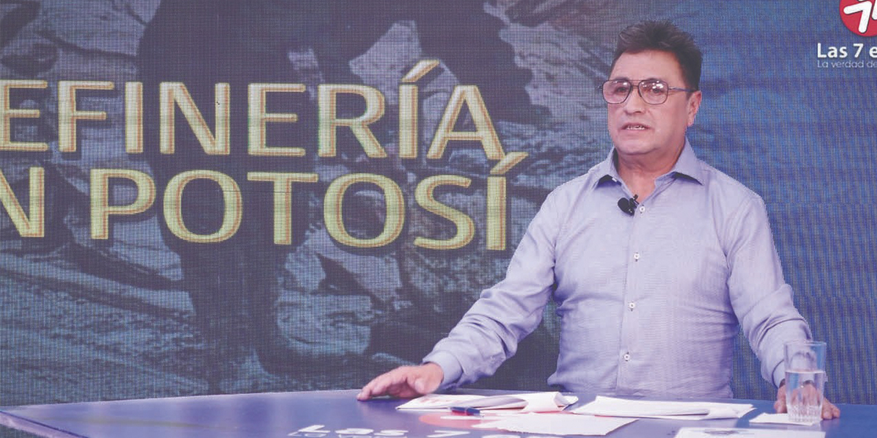 El Ministro de Minería en entrevista con Bolivia TV, ayer. (Foto: BTV)