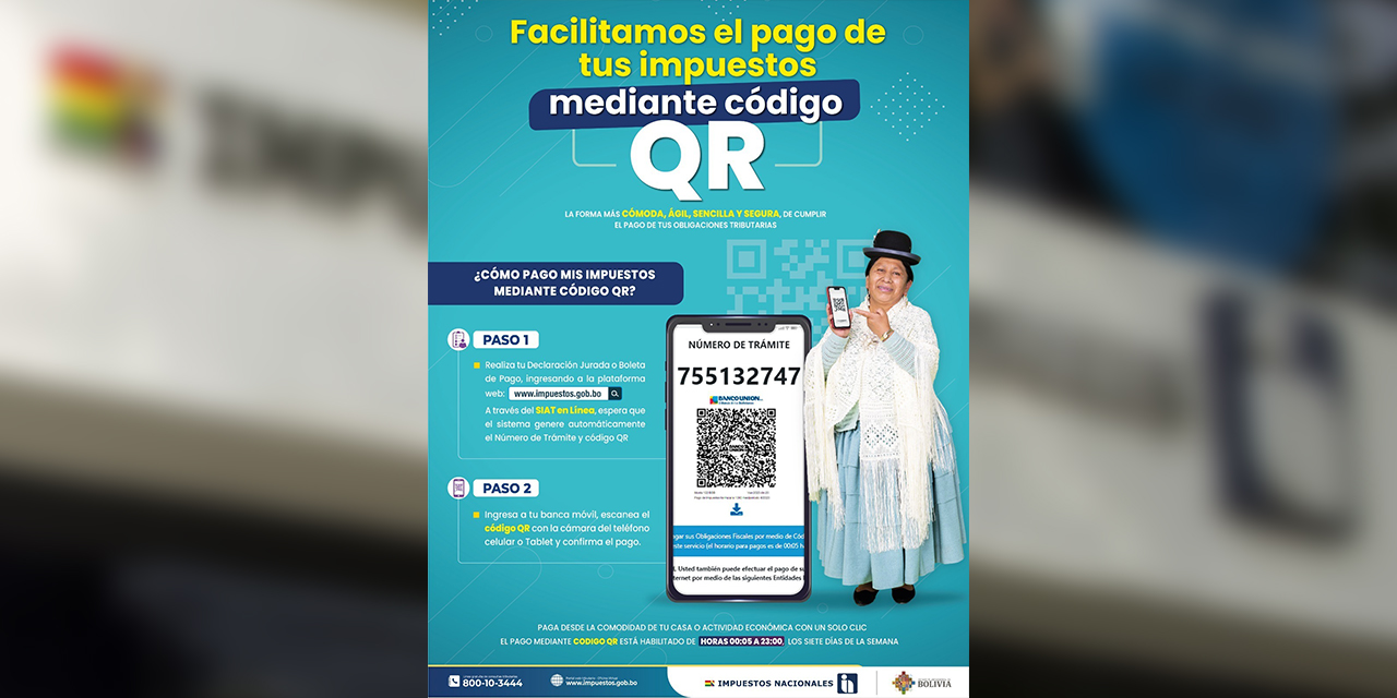 SIN habilitó el QR para pago de impuestos. (Foto: SIN)