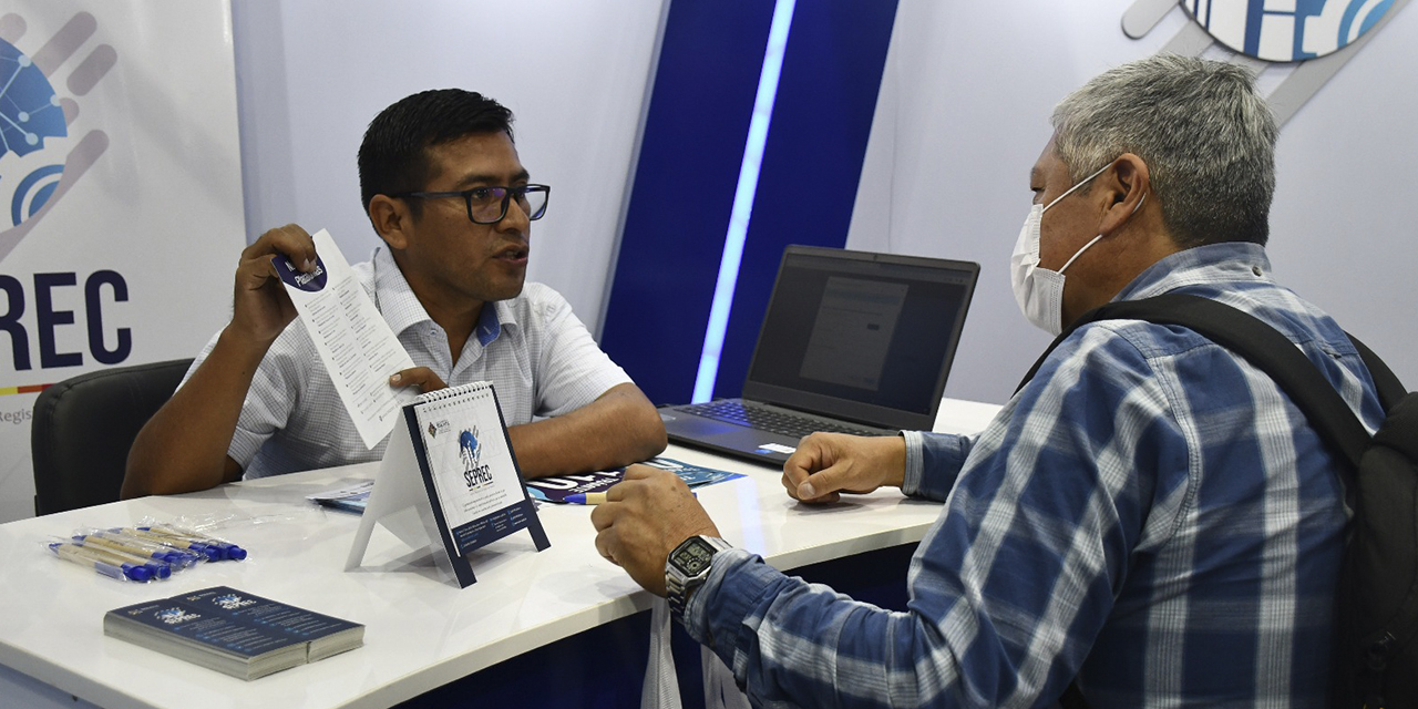 Plataforma de atención al cliente del Seprec, en La Paz. (Foto: Seprec)