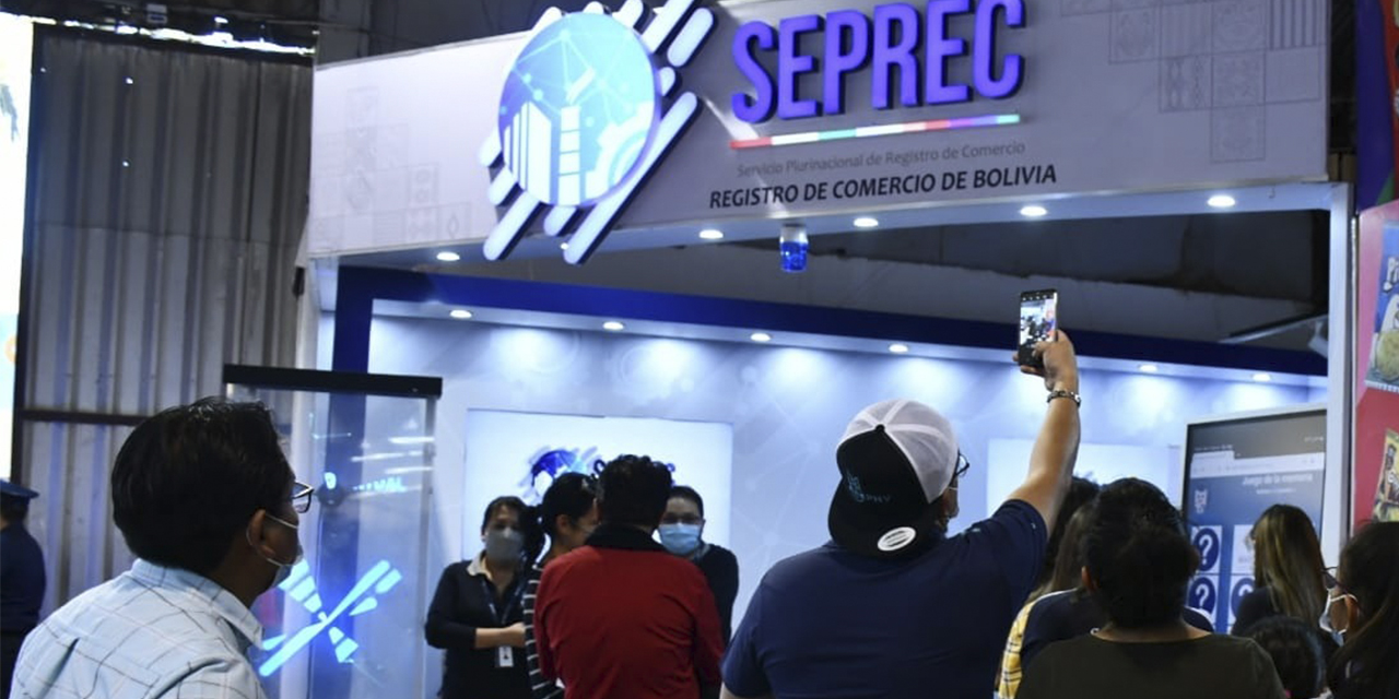 El estand instalado en la Fexco 2023 de Cochabamba. (Foto: Seprec)