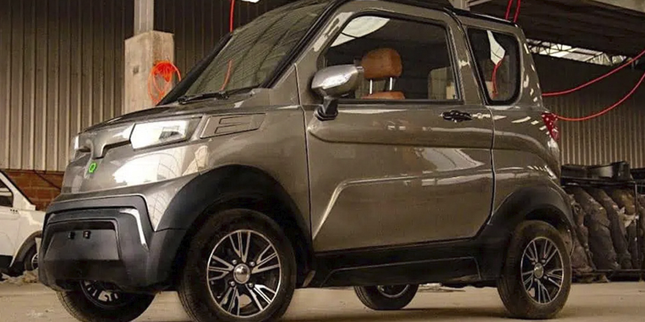 El primer vehículo eléctrico fabricado en Bolivia. Se trata del Quantum E2. (Foto: Quantum Motors S.A.)