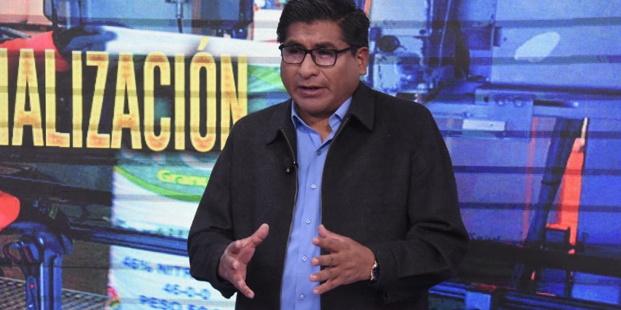 El ministro de Desarrollo Productivo y Economía Plural, Néstor Huanca.