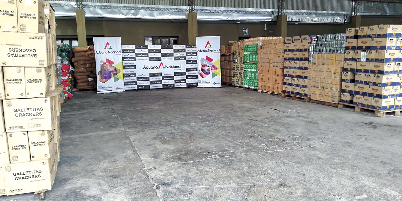 Productos que fueron decomisados .  | Foto: Aduana Nacional