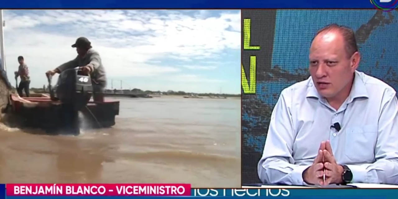 El viceministro de Comercio Exterior, Benjamín Blanco. Imagen: Captura Bolivia Tv.