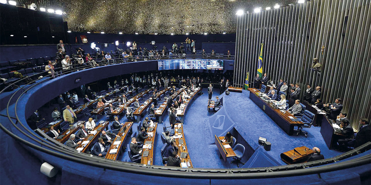 Sesión del Senado brasileño. | Foto: RRSS