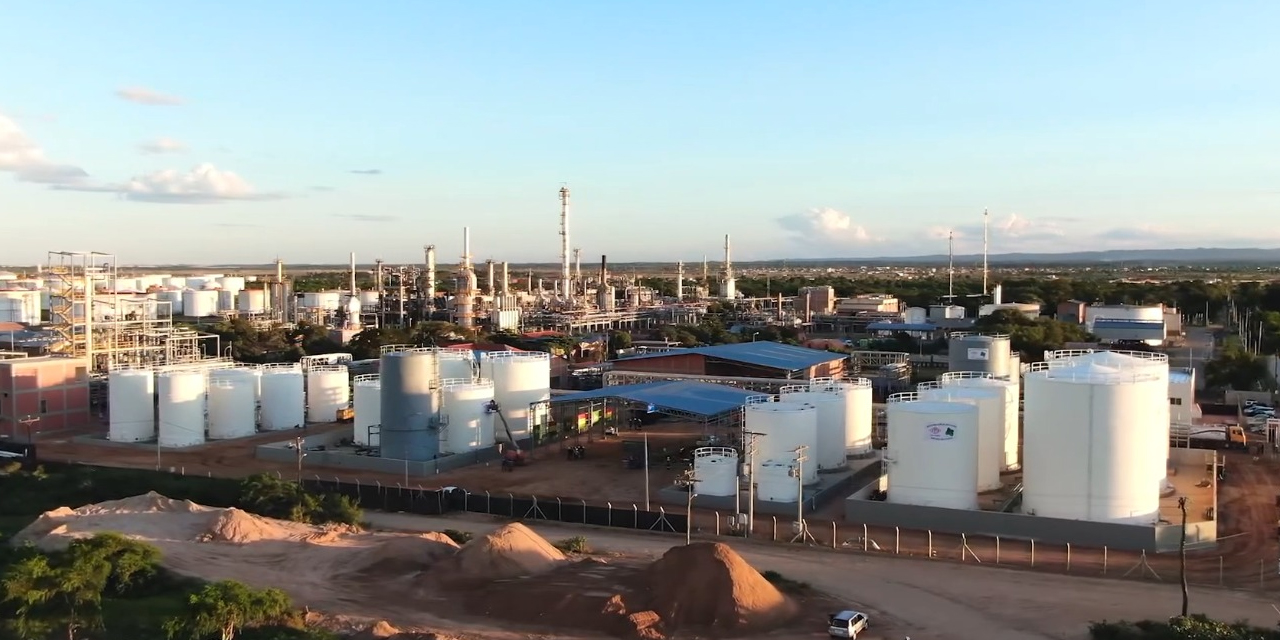 La Planta de Biodiésel de Santa Cruz. Imagen: Captura RRSS YPFB.