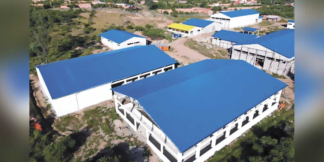 Los avances de la construcción de la Planta de Bioinsumos en Pampagrande, Santa Cruz. | Foto: Sedem