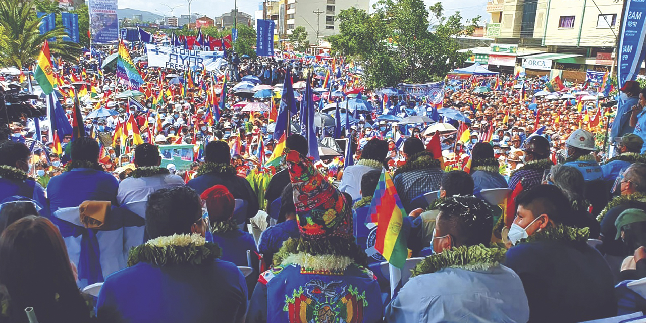 La celebración del aniversario 27 del Movimiento Al Socialismo en Oruro, en 2022. (Foto: Archivo)