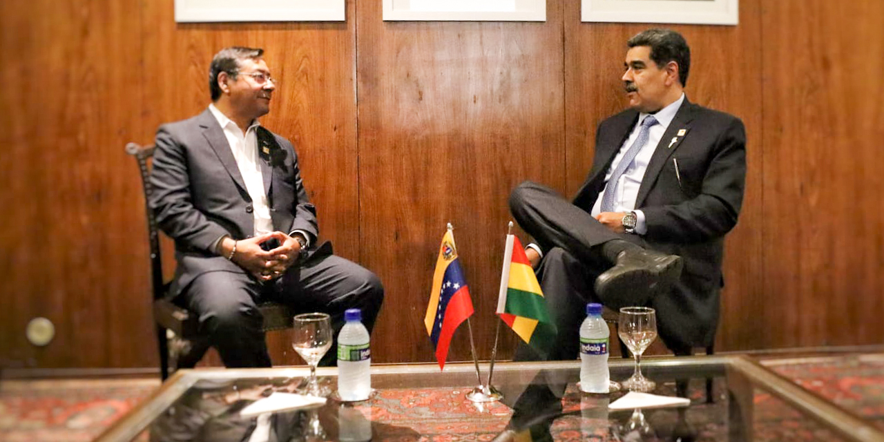 Luis Arce y Nicolás Maduro