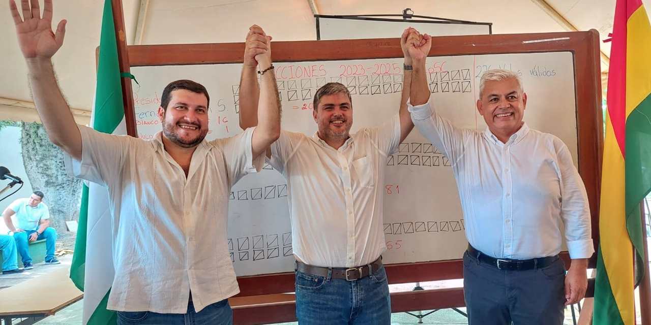 La nueva directiva de Comité Pro Santa Cruz.