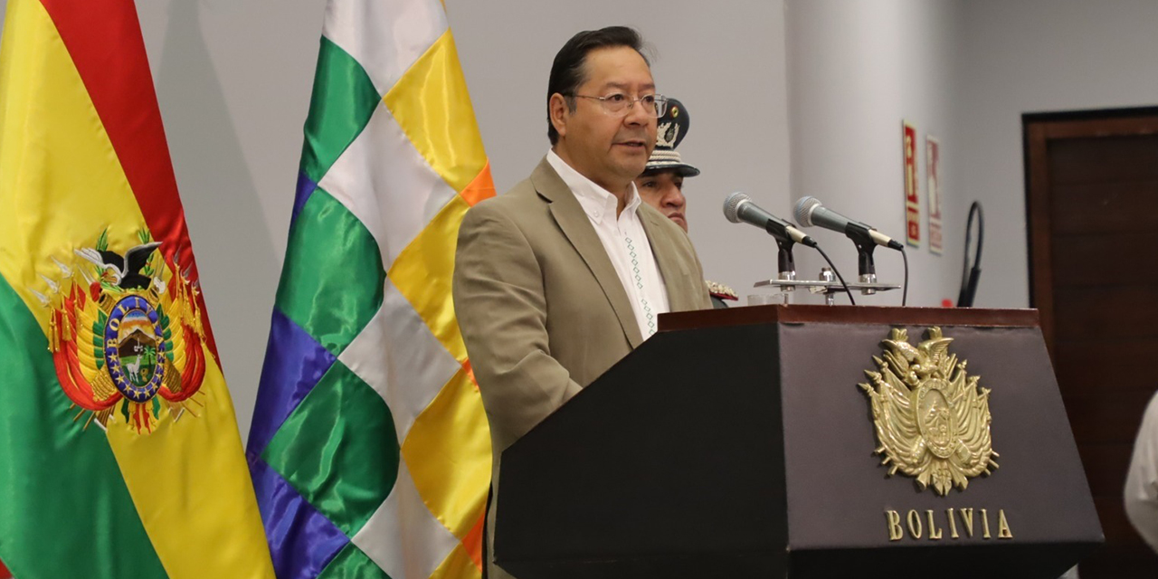 El presidente Luis Arce