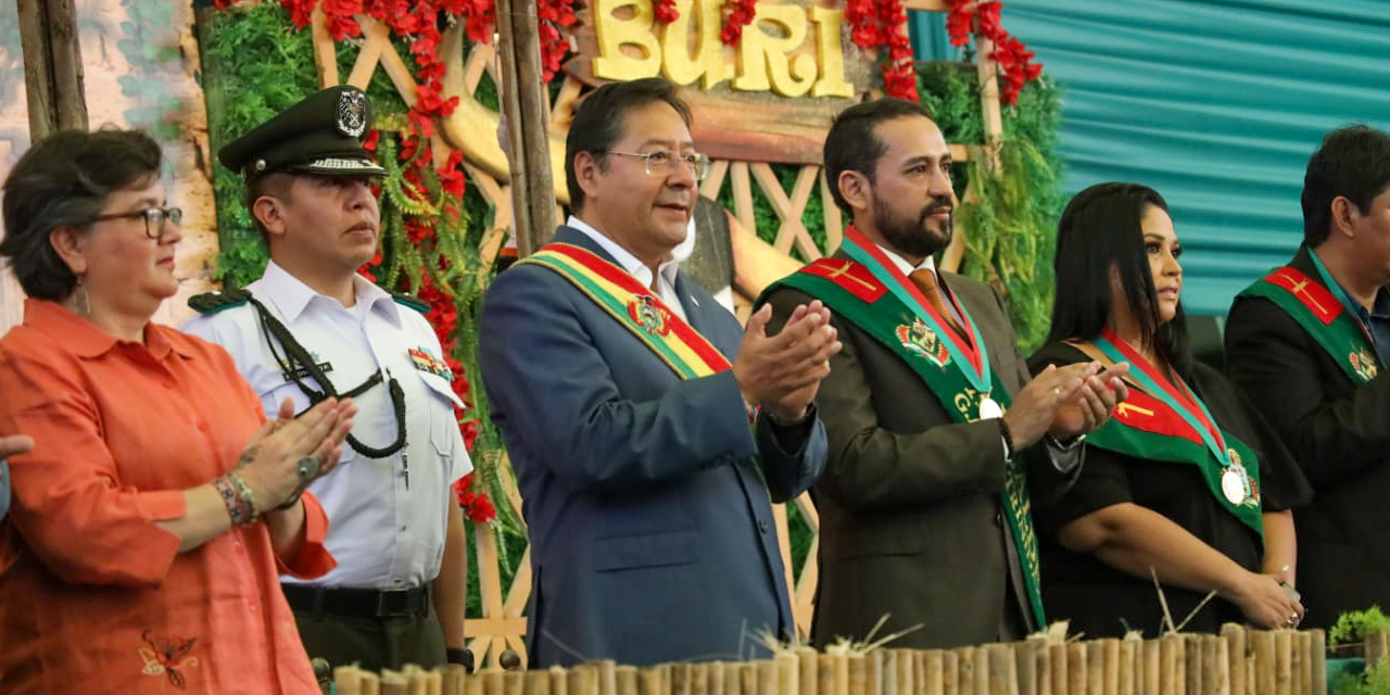 El presidente Luis Arce en Trinidad.
