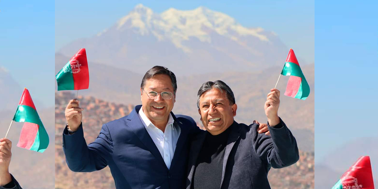 El presidente Luis Arce y el vicepresidente David Choquehuanca.