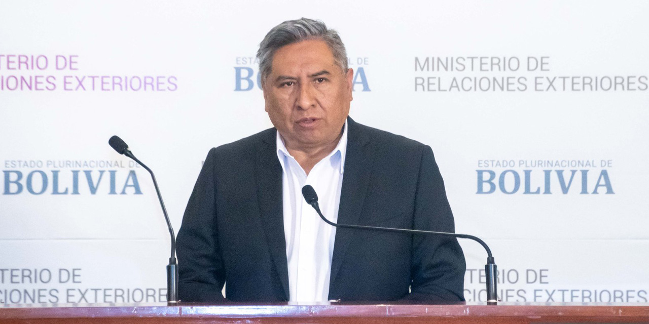 El canciller Rogelio Mayta. / Foto: Cancillería