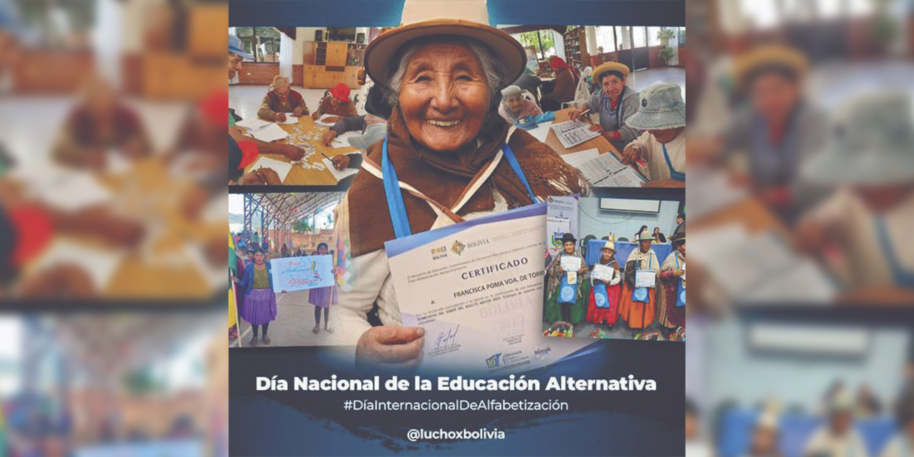 Fotocomposición de la educación en Bolivia.
