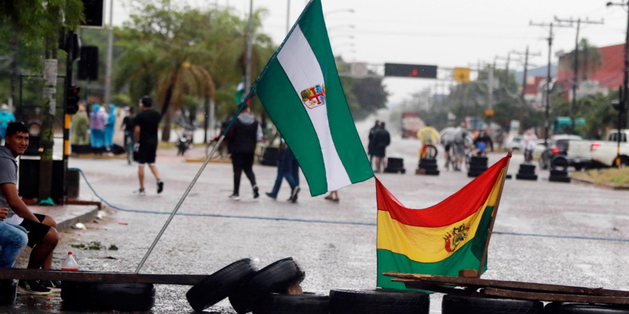 El bloqueo en Santa Cruz, en 2022