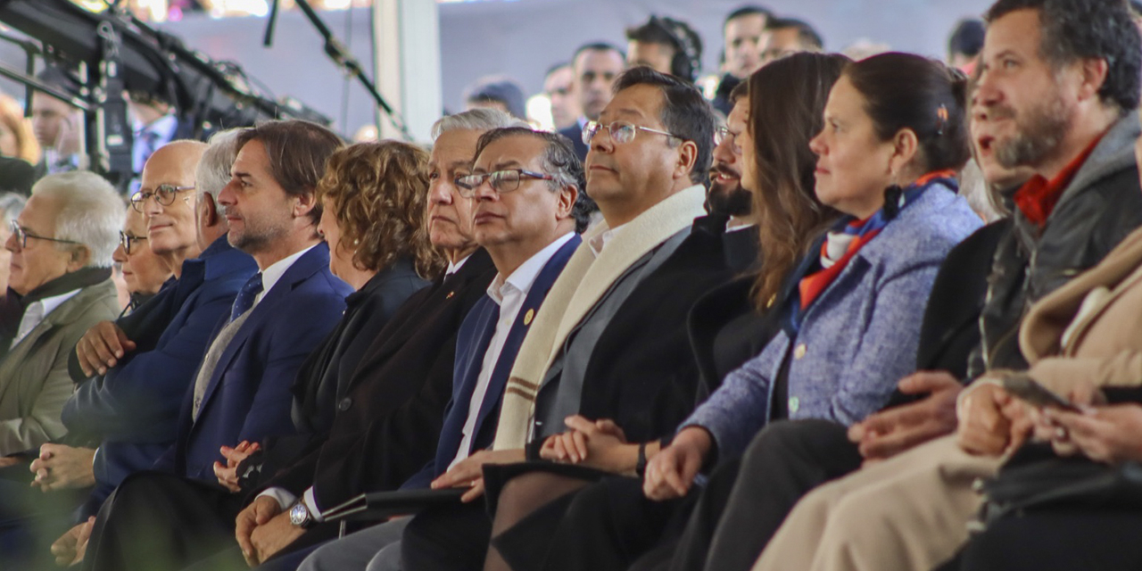 El presidente Luis Arce en La Moneda.