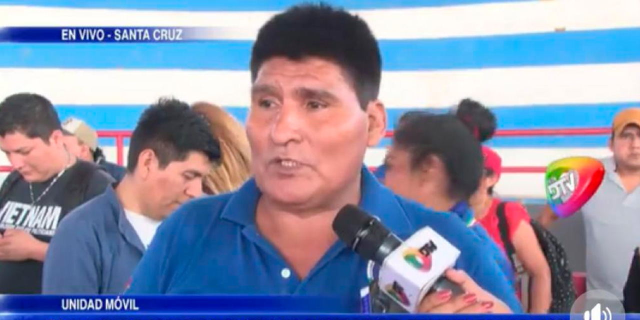 El presidente del MAS Santa Cruz, Marco Fernández.