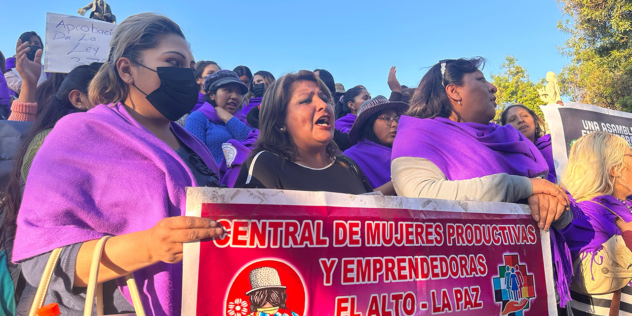 Mujeres anuncian movilización en rechazo a la desaprobación del proyecto de Ley 372