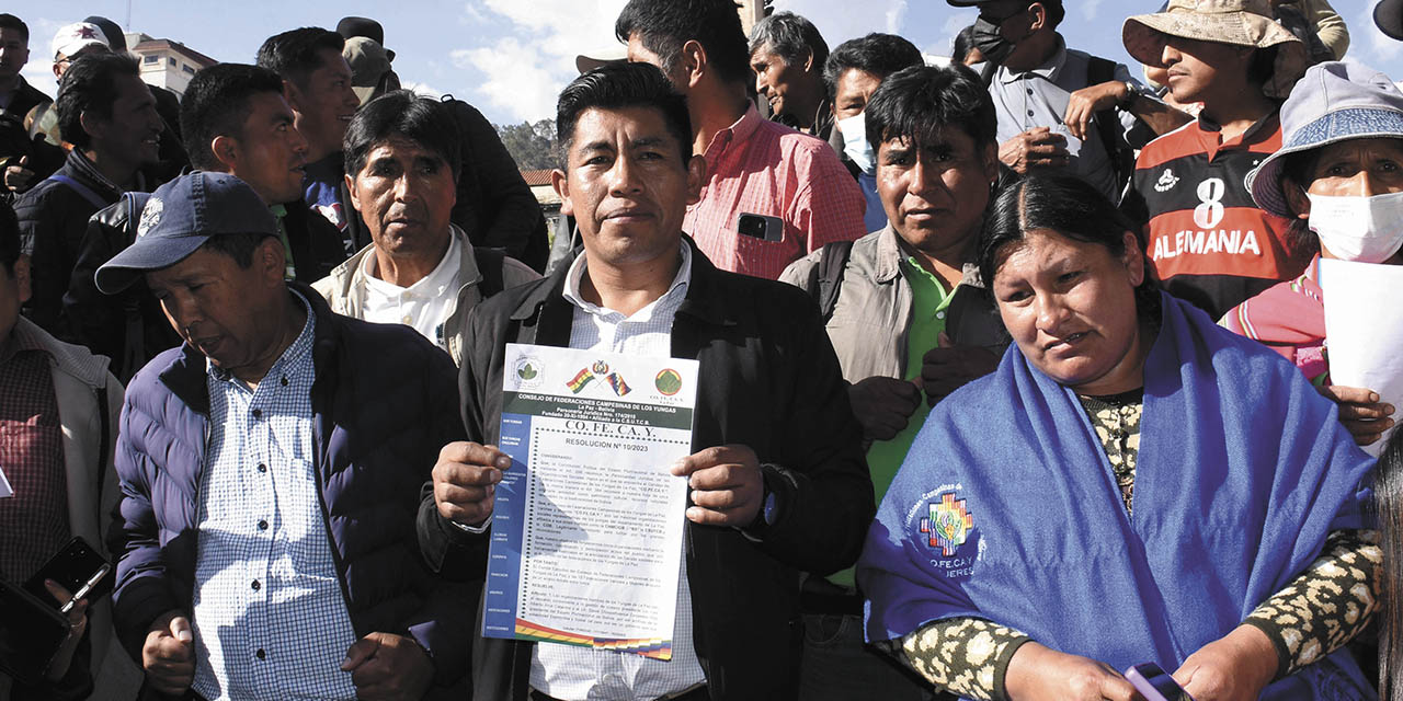 Ernesto Mamani, dirigente de Cofecay. | Foto: Gonzalo Jallasi