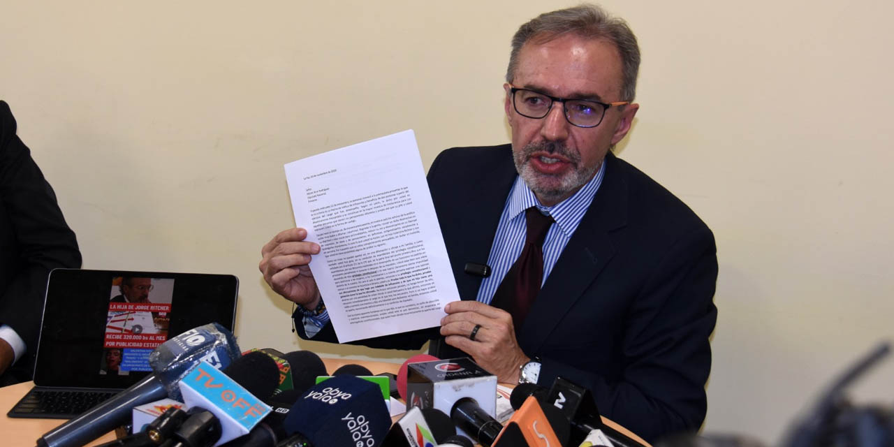 El portavoz presidencial, Jorge Richter. | Foto: Presidencia