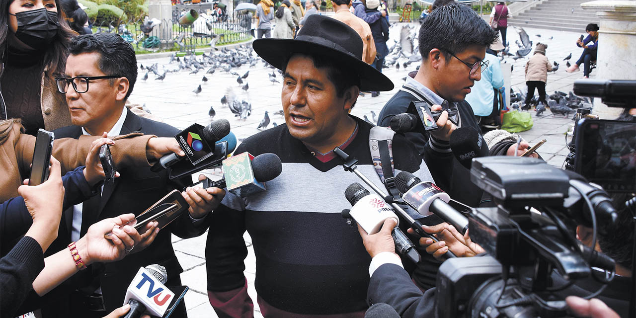 El dirigente de la CSUTCB, Mario Seña. | Foto: ABI
