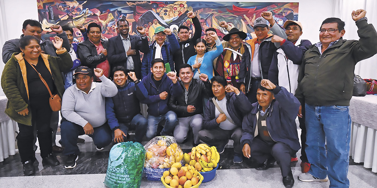 El presidente Luis Arce está arropado por las organizaciones sociales. | Foto: Archivo