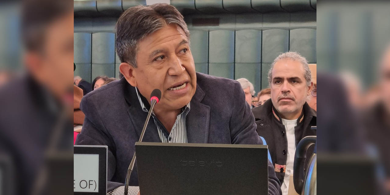 El vicepresidente David Choquehuanca en el 174 periodo de sesiones de la FAO, en Roma.