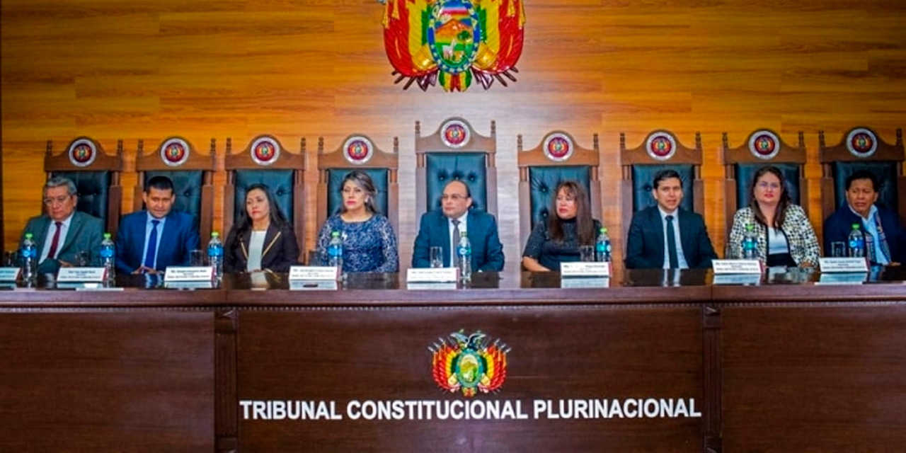 Los magistrados del Tribunal Constitucional Plurinacional (TCP).