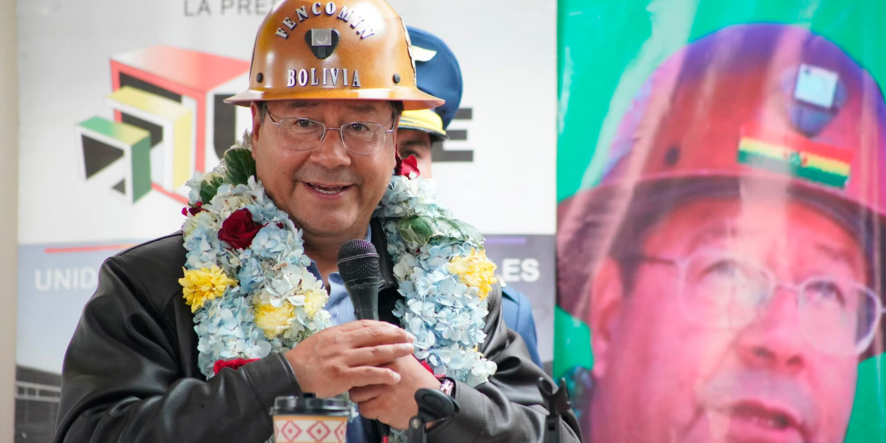 El presidente Luis Arce. Foto: Facebook Lucho Arce