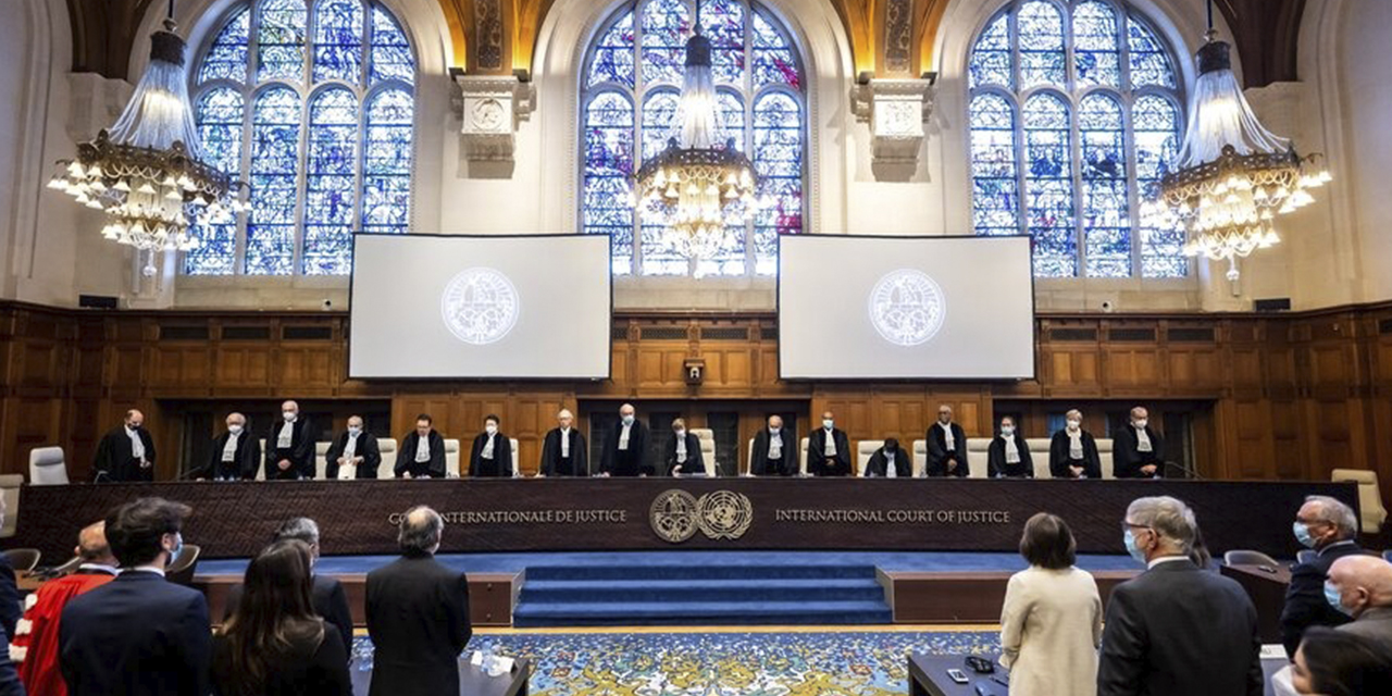 Audiencia de la CIJ de un evento anterior.