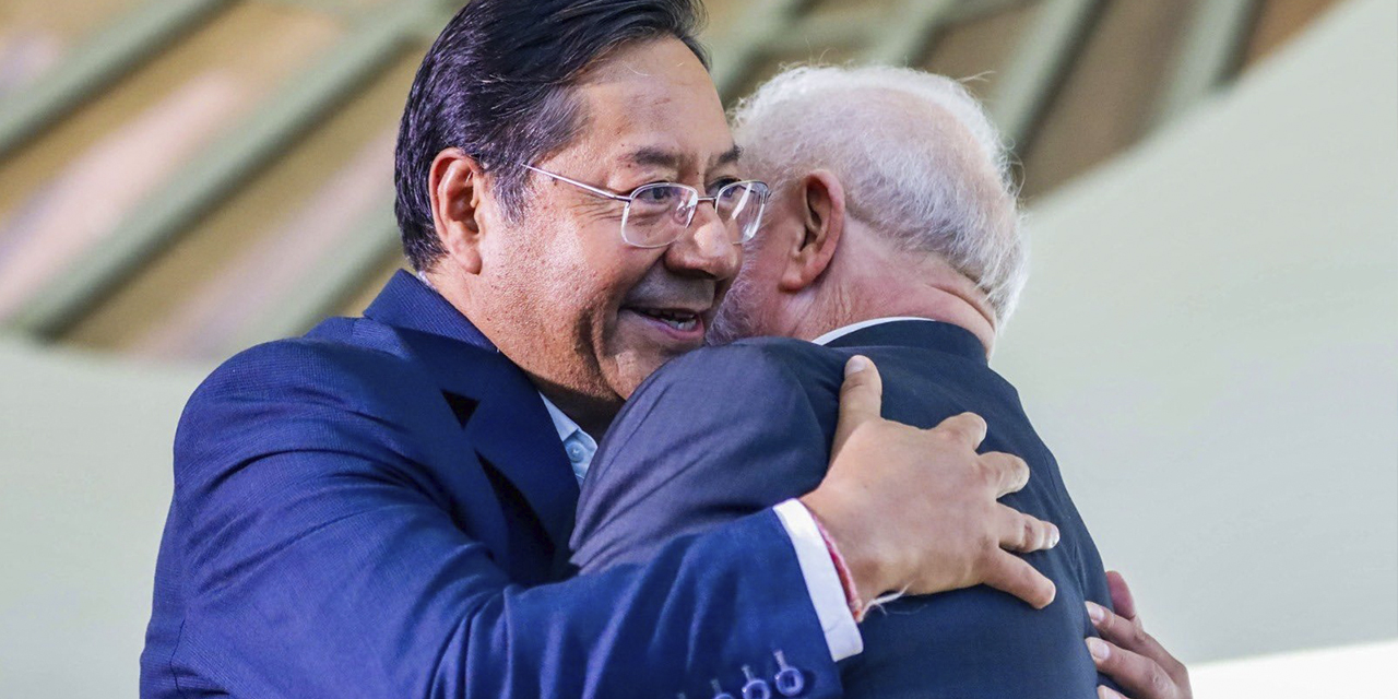 Los presidentes Luis Arce y Luiz Inácio Lula da Silva.