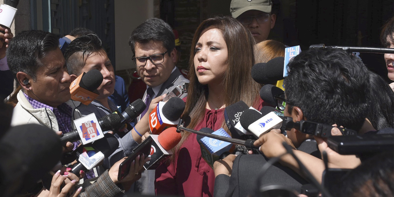 La viceministra de Comunicación, Gabriela Alcón.