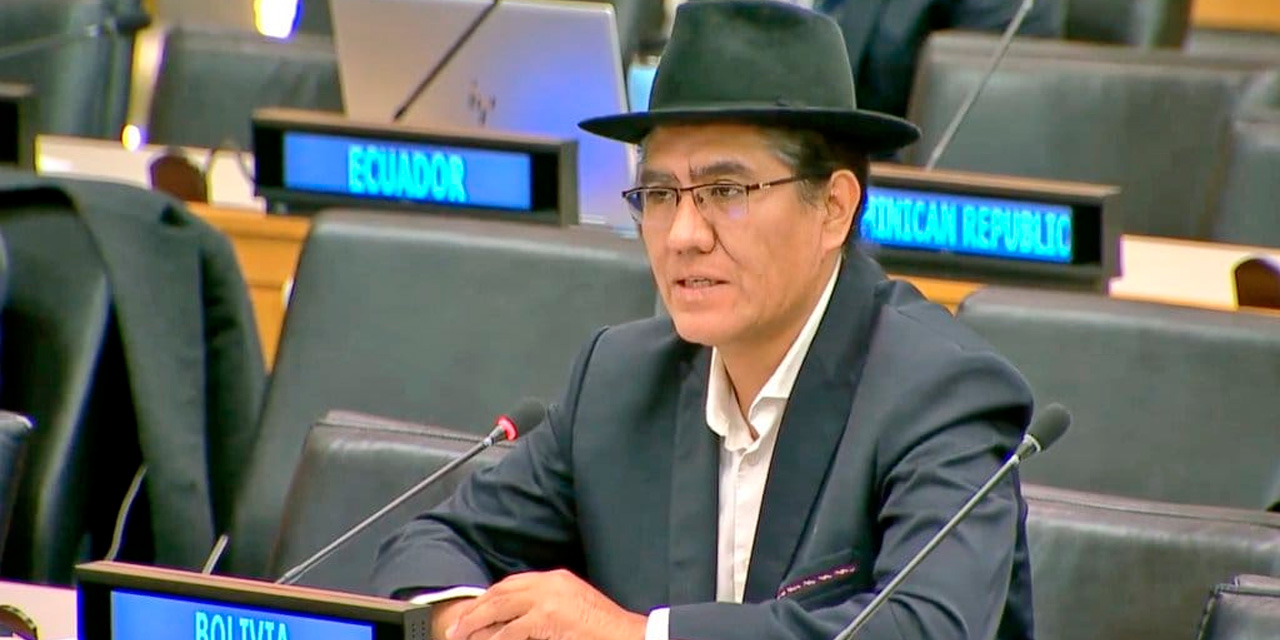 El embajador de Bolivia en la ONU, Diego Pary. Foto: MPBONU