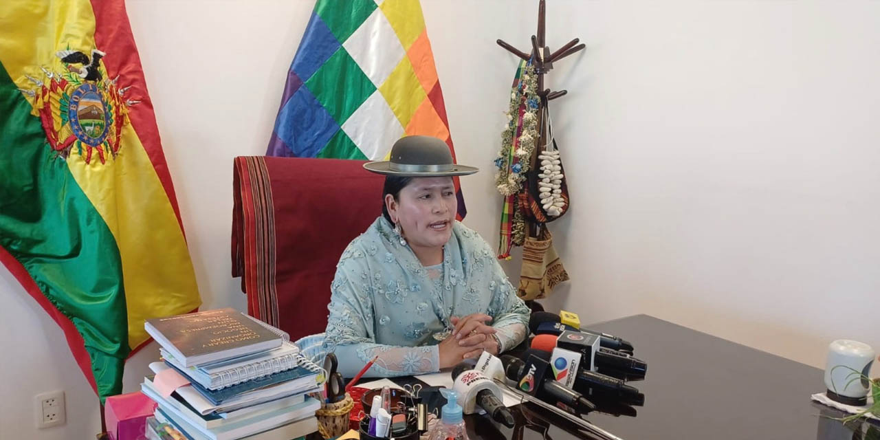Virginia Velasco, senadora del MAS por El Alto. 